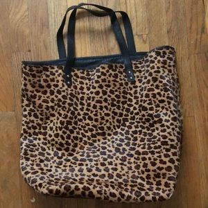 Luciana verde cheetah tote